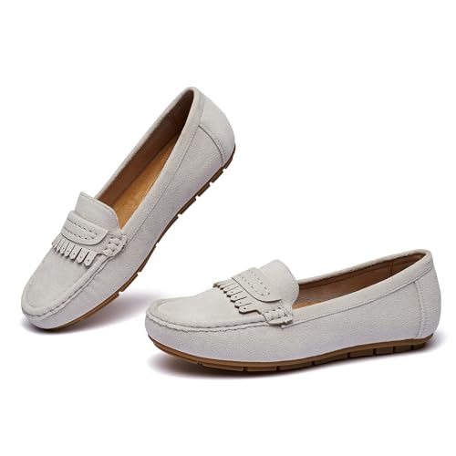 Image of Women's Business Loafers Work Casual Flats Shoes Lightweight Penny PU Leather Slip On Walking Shoes