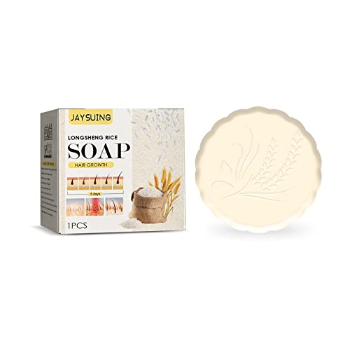 Anti-Hair Loss Rice Shampoo Bar,Rice Hair Growth Soap,Rice Water Hair Growth Shampoo Bar Set,Fermented Rice Water Solid Shampoo Bar,for Hair Growth,Strengthen Hair Roots（Amazon）
