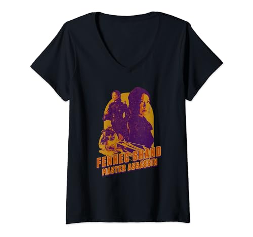 T-shirt Star Wars Fennec Shand col v pour femme fan de pop culture