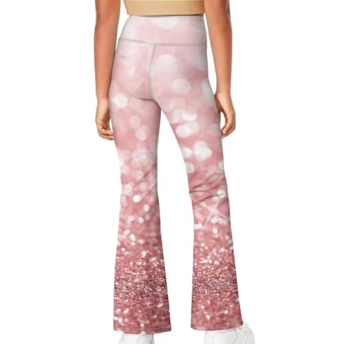 Image of Girls Flare Leggings 5-14T Cute Bell Bottoms for Girl Yoga Pants for Gym