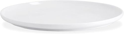 Kanwone Plato de porcelana  10.0in, blanco, apto para microondas y lavavajillas