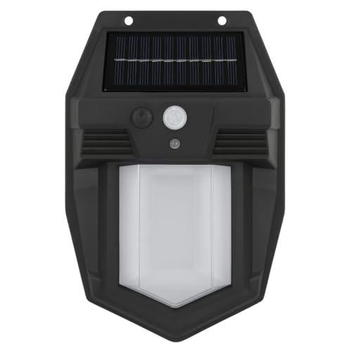 SHOP-STORY - Lámpara solar al aire libre LED inalámbrica con sensor de movimiento, efecto tungsteno y 3 modos de iluminación