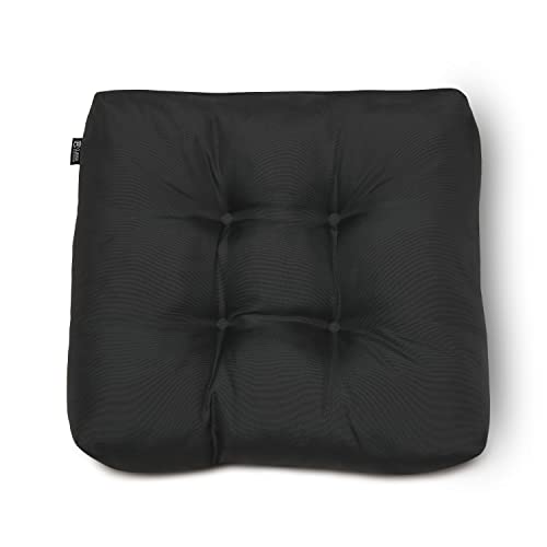 Classic Accessories Water-Resistant Square Patio Seat Cushions, 19 X 19 X 5 Inch, 2 Pack, Black, Outdoor Seat Cushions #TOP2