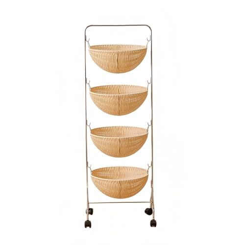 Chariot de cuisine mobile pour optimiser le rangement des petits espaces