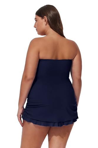 Profile by Gottex Women's Tutti Frutti Plus Size Bandeau Swimdress3