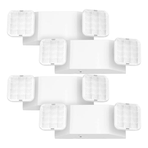 LED Emergency Light with Dual Heads (4 Pack)