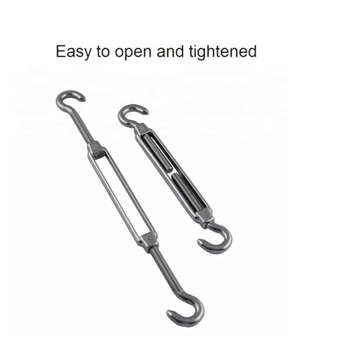 5PZ Tensores tipo gancho de acero inoxidable 304 para cable de alambre M5 para sombreado solar miniatura 3