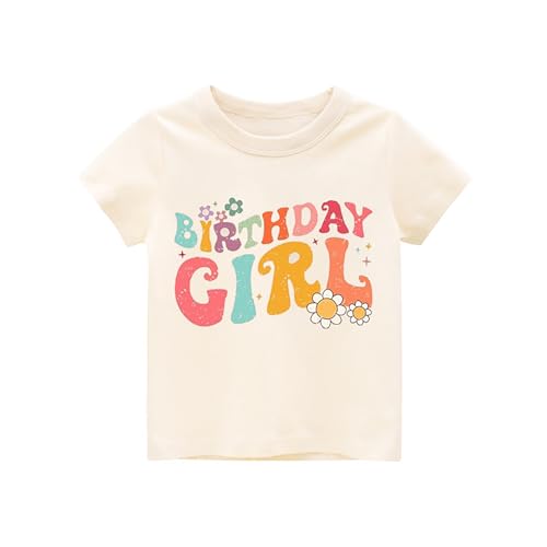 Birthday Girl Shirt 2nd 3rd 4th 5th 6th 7th 8th Girls Birthday Tshirts Toddler Kids Bday Cotton Short Sleeve Tee