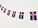 Pandiui23 Island-Girlande, 40 Stück, 14 x 21 cm, Island, Nationalflagge