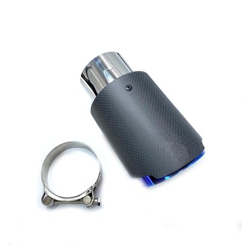 Tubo de escape de coche recto con acabado de carbono mate ID 63 OD 101