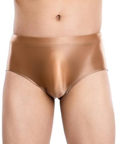 Culotte de bikini soyeuse pour homme avec poche 3D et sous-vêtements confort
