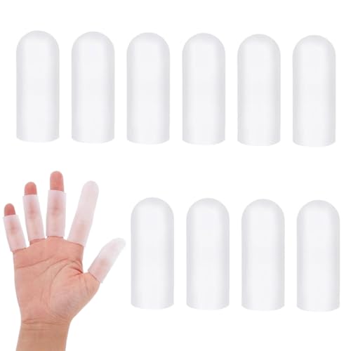 OQKAHIV 10 pcs protège-doigts en silicone, Protège doigt, Protection du bout des doigts Imperméables, Protection du pouce, Protection des doigts en cas de...