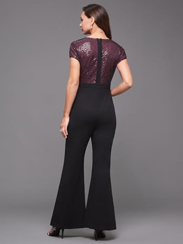 Image of Miss Chase Women's Keyhole Neck Regular Sleeve Regular Length Jumpsuit with Pockets