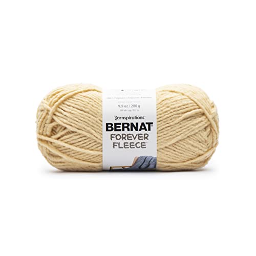 Image of Bernat Forever Fleece Chamomile Yarn - 2 Pack of 280g /9.9oz - Polyester - 6 Super Bulky - 194 Yards - Knitting /Crochet