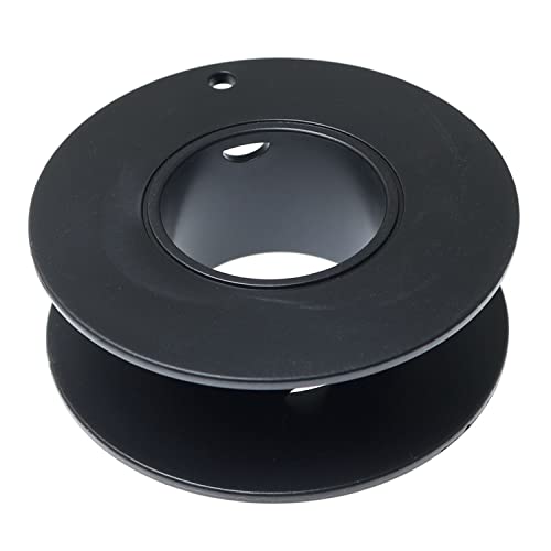 Plastic Spool RLECS 8pcs 55mm Black Bobbin Empty Spools for Embroidery Thread, Yarn, Ribbon, Crafts and Sewing