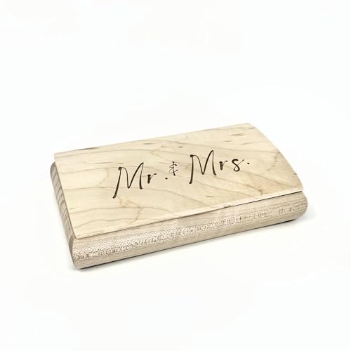 Mikutowski Woodworking Mr and Mrs Wooden Keepsake Box, Just Married