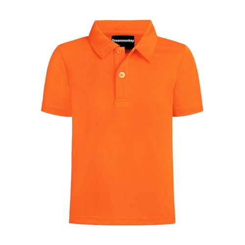 Dreammonkey Toddler to Youth Boys' Performance Polo Kids Collared Golf Shirt School Uniform