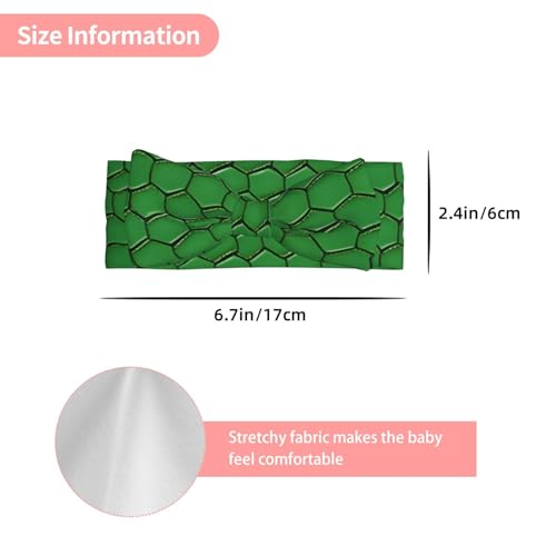 Green Snakeskin Prints Baby Bow Headband Super Stretchy Soft Bows Hair Accessories for Newborn Infants Toddlers Kids Girls3