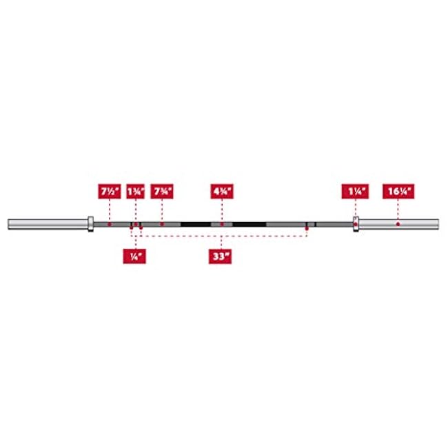 XMark CROWBAR Weight Bar, 7' Olympic Barbell, Strength Training Bar, Use with 2 Olympic Weight Plates, Perfect for Home