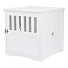 TRIXIE 19″ x 20″ Wooden Indoor Dog Crate, Small Side Table Home for Any Room, Ideal for Small Dogs, White