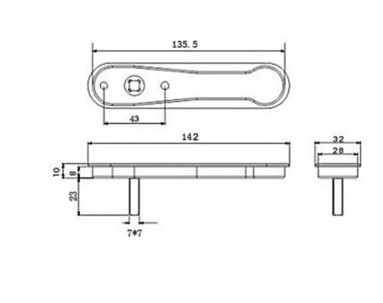 4EFE, UPCV Window Pop-Up Handle, White, 1 Pc 4