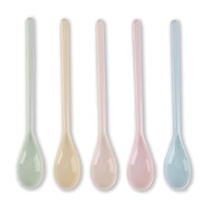 CLKE 5STK Eierlöffel Kunststoff Lang Pastell