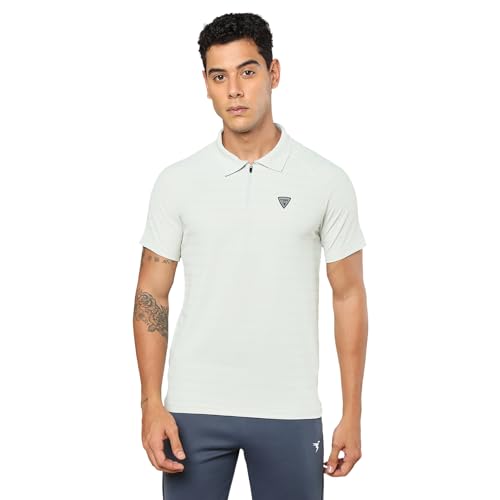 Image of TECHNOSPORT Men's Polyester Slim Fit Polo T-Shirt - (P691 P) Pack of 1