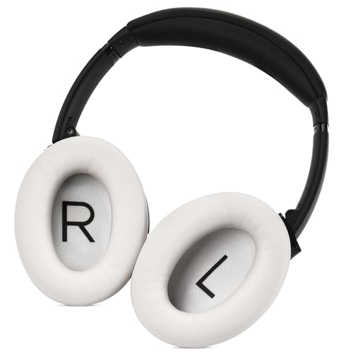 HeadphoneMate Ultracushion Earpads para Bose QuietComfort 45 (QC45) y Quiet Comfort SE (QC SE) Auriculares. Mejorados con Cuero Proteico Premium, Espuma de Memoria y Nuevo Método de Costura (Blanco Humo) miniatura 6