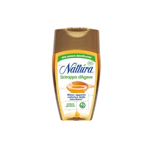 Nattura® | Jarabe de Agave BIO | Edulcorante Natural Bebidas Frutas Yogur Mermeladas Pasteles - 250 Gr | Agave Sin Gluten