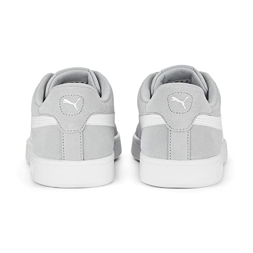 Image of PUMA Unisex Smash V2 Low-Top Sneakers, Platinum Gray Puma White, 3.5 UK