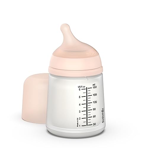 Anti-Colic Baby Bottle, 180 ml – Breast-Mimicking Slow (S) Flow Teat for Mixed Feeding – Nutrient-Safe Silicone Pouch System, BPA-Free – Gift-Ready Anti Colic Bottles for Newborns