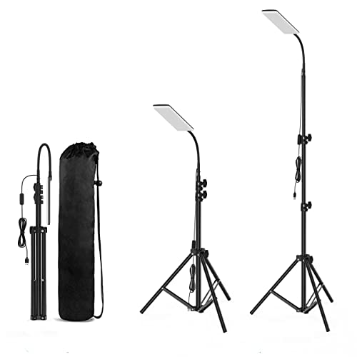 HJB VISSO LED Camping Light Portable Outdoor Light with Telescopic Tripod Powered by USB Port Multiple Usage Outdoor Lamp for Garden Patio Camp Tent Fishing and Emergency Car Repair