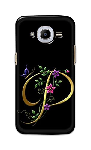 Image of Printed Hard Back Cover Case for Samsung Galaxy J2 Pro 2016 | Samsung J2 2016 | J2 6 2016 Back Cover (Alphabet P) -1803