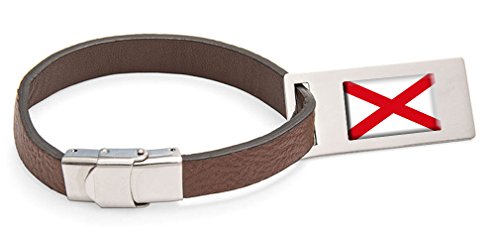 Cross Cuir Acier St Patrick avec étiquette gravée pour vos sorties