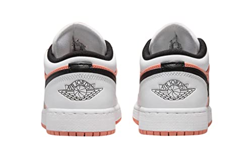 Image of Nike boys Jordan 1 Low GS Shoes, Lt Madder Root /Black-white, 6.5 Big Kid