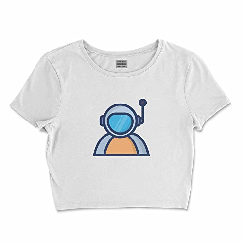 T-Shirt Blanc Femme L Coupe Courte Buwtswi-100039-l