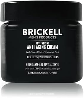 Brickell Men's Revitalizing Anti-Aging Cream For Men, Face Moisturizer For Face To Reduce Fine Lines and Wrinkles, Natural and Organic Anti Wrinkle Night Face Cream, 2 Ounce, Scented