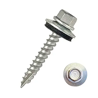 EAGLE 1 Metal Roofing Screws Hex Washer Head Sheet Metal Roof Screw (250 Count) Self Starting/Self Tapping Metal to Wood, Sheet Metal (4