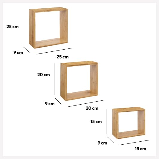 Wandplank, zwevende planken, aan de muur gemonteerd, set van 2 massief