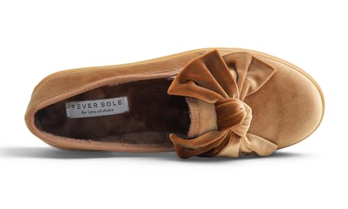 Image of FEVERSOLE Women's Casual Slip On Sneaker Fashion Bow Tie Loafer Flats