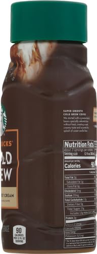 Starbucks Cold Brew Coffee, Vanilla Sweet Cream, 40 Fl Oz Bottle, Naturally Flavored, Colombian Blend, Iced Coffee Drink