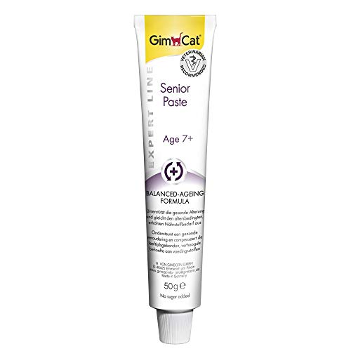 GimCat EXPERT LINE Senior Paste - Funktionaler Katzensnack unterstützt gesunde Alterung von Katzen ab 7 Jahren - 1 Tube