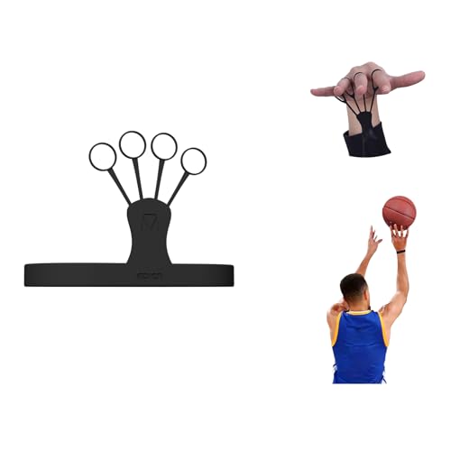 Wandefu Basketball Shooting aid Provides Extra Strength to The Fingers Forming Finger Muscle Memory an Effective Basketball Training Equipment Shot Trainer Coaching Equipment (Black 1pc)