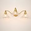 Vintage bathroom light fixtures gold 3 light bathroom vanity light brass bathroom lighting fixtures over mirror flower vanity light with glass shade wall sconce for bedroom doorway foyer hallway  urban country home decor