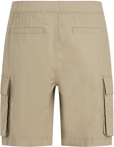 Calvin Klein Herren Cargo Shorts Washed mit Gummizug, Beige (Stone Gray), 30W – Ansicht 6