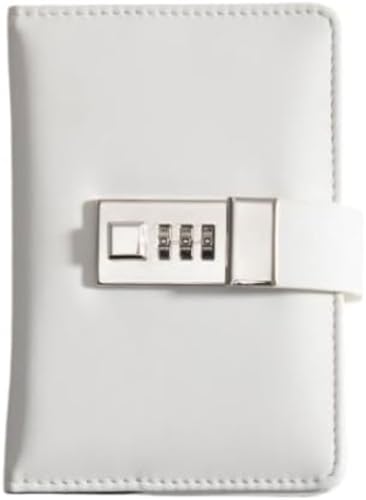 Wafityロックされたノートブック日記秘密のロックされたパスワード日記事務用品軽量かわいいミニレザー女の子学生の書き込みノート子供の秘密のメモ帳