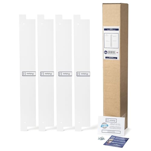 Image of StallPlus Restroom Privacy Gap Guard | Improves Privacy in Restroom Stalls | Eliminates Gaps at Restroom Stall Doors & Corners | 4pack (White)