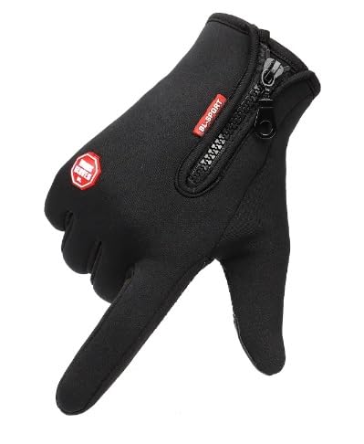 Outdoor Gloves Men Women - Windproof & Waterproof Touch Screen Anti-Slip Gloves for Cycling Driving Running Hiking Work