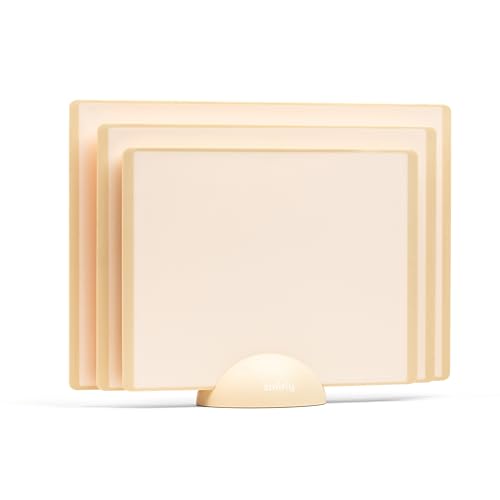 SMIRLY Plastic Cutting Board Set with Holder...
