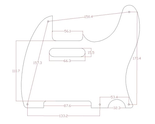 KAISH Pickguard vintage pour guitare Telecaster américain et mexicain 5 trous Blanc vieilli 3 plis - Les Beatles, Paul McCartney, John Lennon, RIngo Starr, George Harrison KAISH Pickguard vintage pour guitare Telecaster américain et mexicain 5 trous Blanc vieilli 3 plis – Image 3